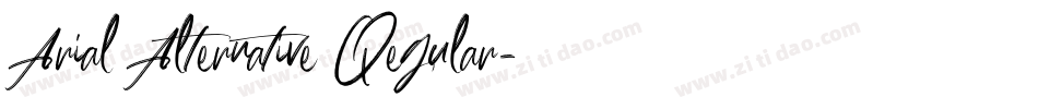 Arial Alternative Regular字体转换